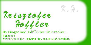 krisztofer hoffler business card